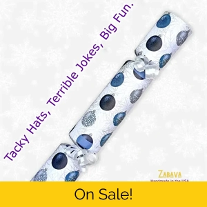 Blue Christmas Ornaments - DIY Cracker Kit - Set of 6